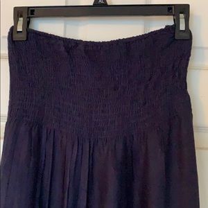 RAVIVA. Navy blue strapless dress